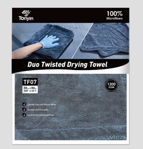 Tonyin Microfiber Duo Twisted Drying Towel 1200GSM